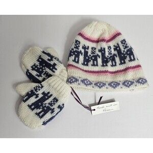 NWT Flavours Of Life Fair Trade Hippie Infant Gloves And Hat Made In Peru